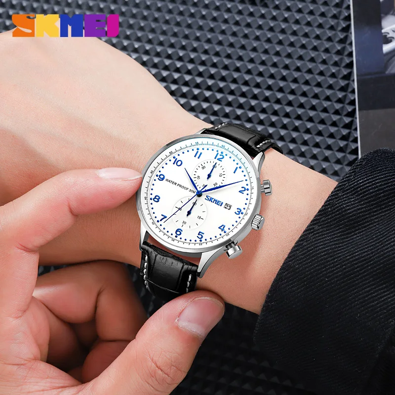 Skmei 9301 L For Men- Black White Blue