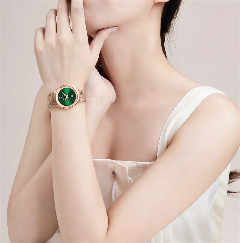 Naviforce 5004 For Women - RoseGold Green