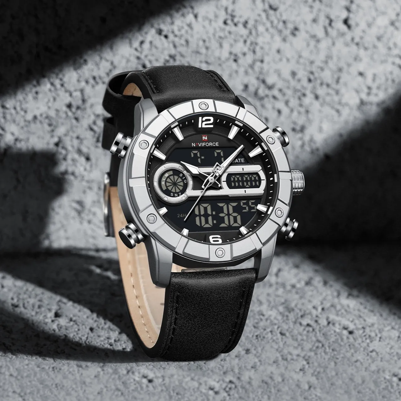 Naviforce 9263 For Men- Black