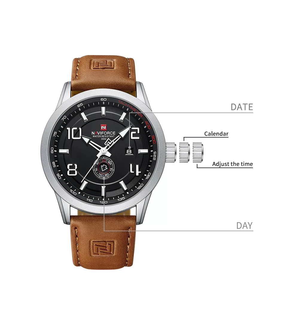 Naviforce 9229 For Men- Brown