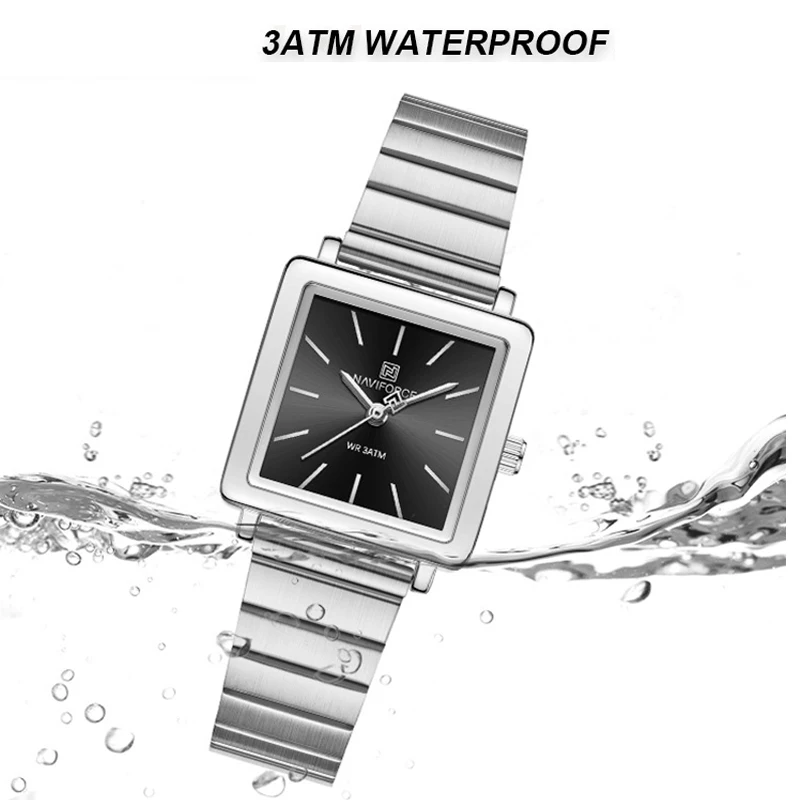 Naviforce 5048 - Silver Black For Women