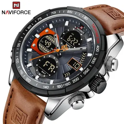 Naviforce 9197 L For Men- Brown Black
